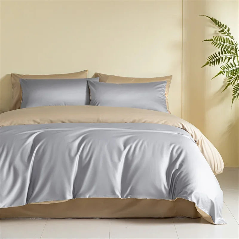 DecorBites™ Egyptian Cotton Bedding Set: Sheet, Pillowcase, Blanket Cover in Queen King Size
