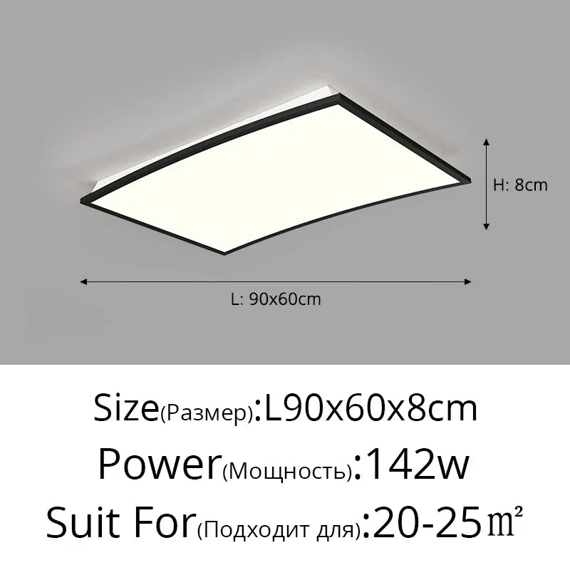 DecorBites™ LED Ceiling Lights: Minimalist Square Design for Bedroom, Living Room, Dining Room Lighting