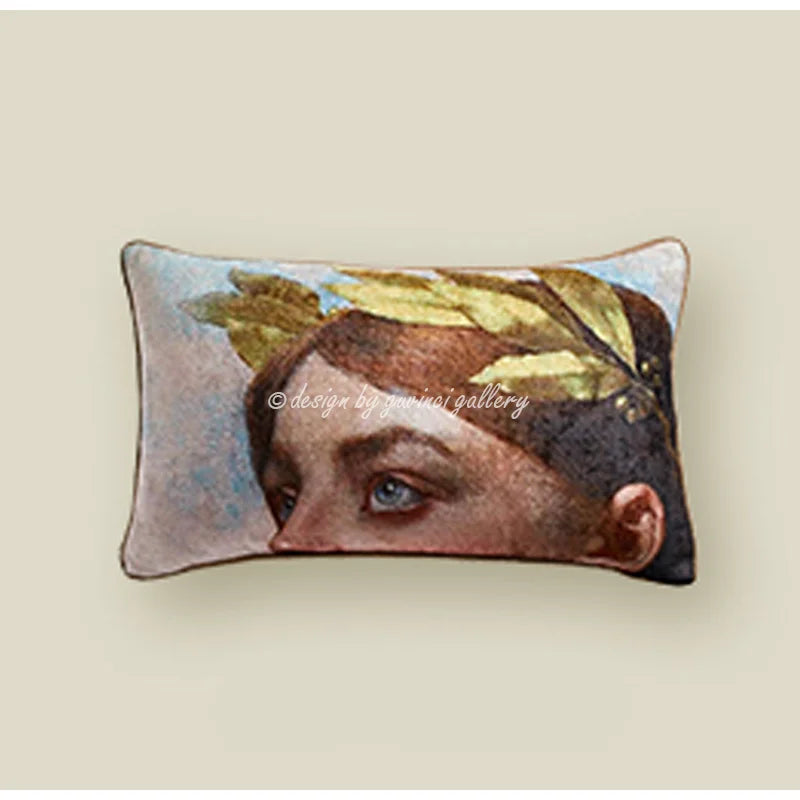 غطاء وسادة قطني بتصميم عيون الملاك من ديكوربايتس™ - ديكور منزلي فاخر مستوحى من الفن اليوناني