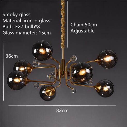 Eira - Glass bubble chandelier Kitchen Island light