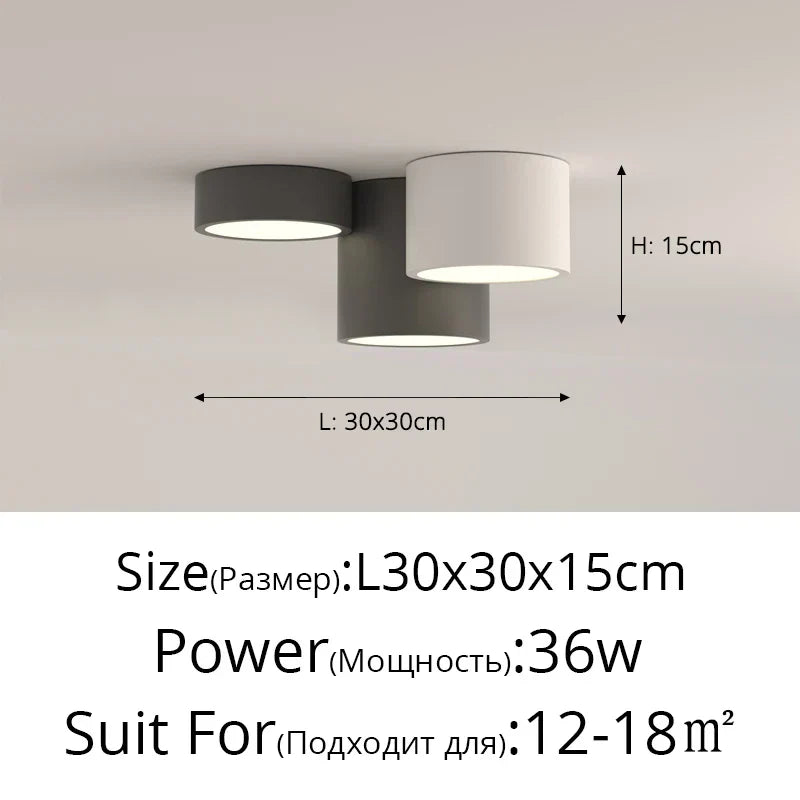 Lámpara de araña geométrica DecorBites™: Lámpara minimalista moderna de lujo en blanco y negro para dormitorio