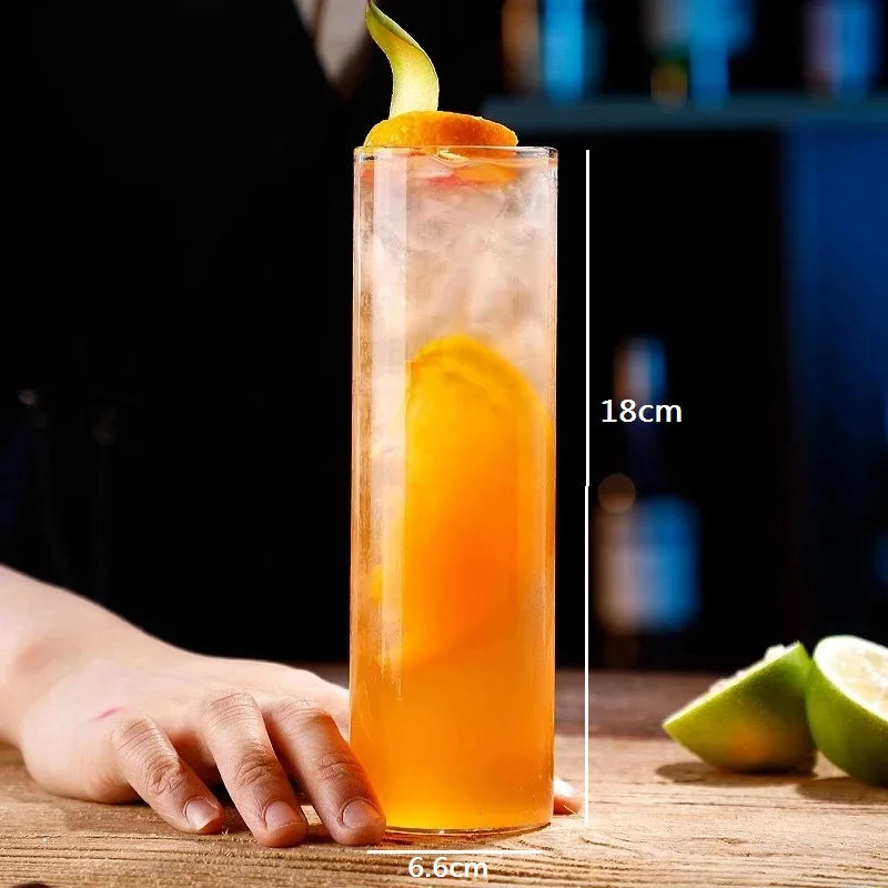 DecorBites™ Japanese Style Highball Long Drinking Glasses Set of 6