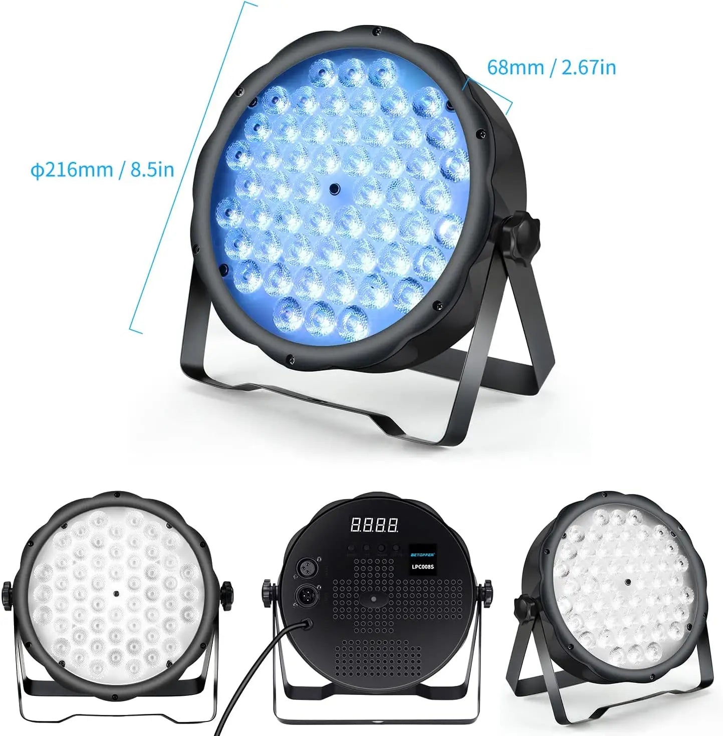 Decorbites™ Große Bär RGB LED Par-Lichter - Set aus 4 Disco-Bühnen-DJ-Partybeleuchtungen