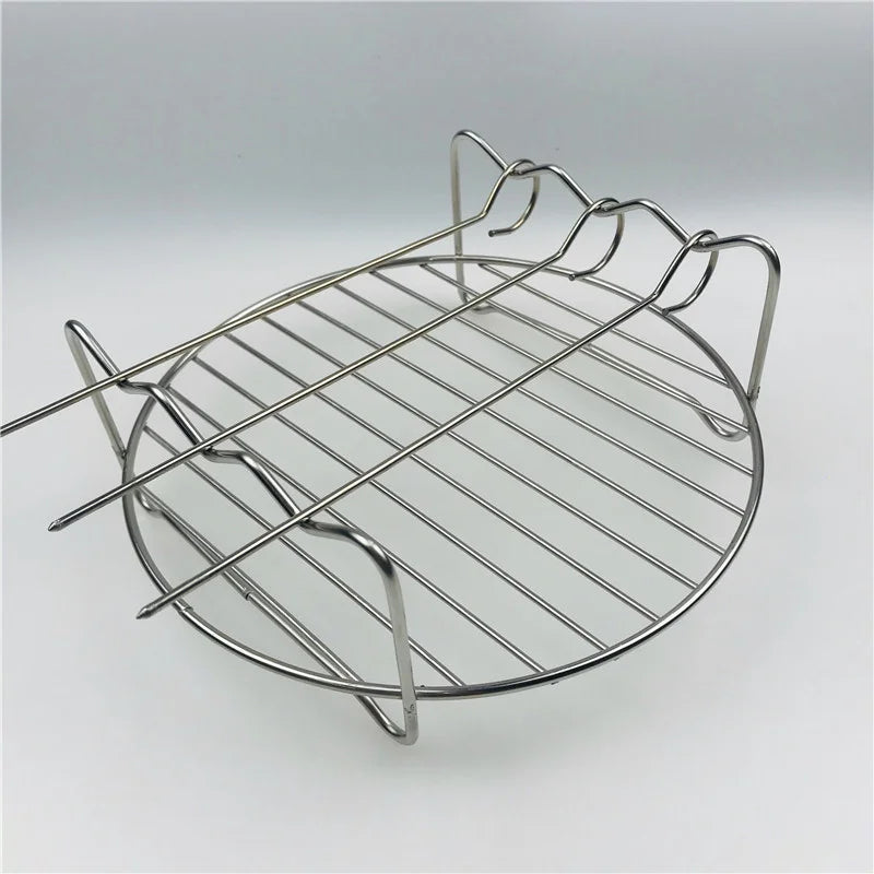 DecorBites™ Double Layer Stainless Steel BBQ Skewers Holder - Kitchen Tool