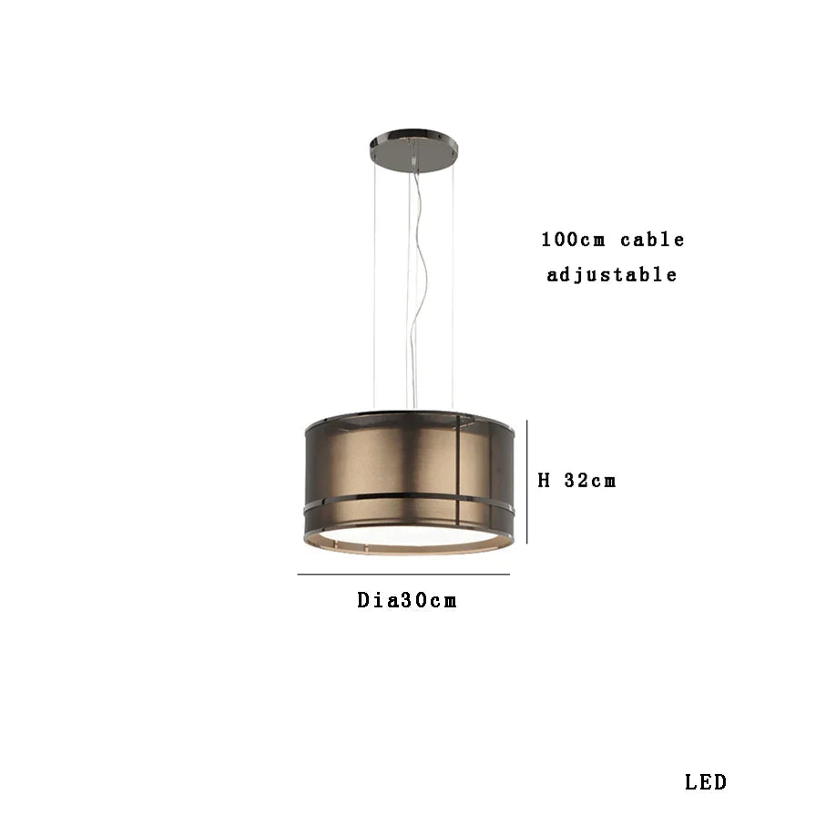 DecorBites™ Designer Fabric Ceiling Pendant Light | Luxury Round Hanging Lamp