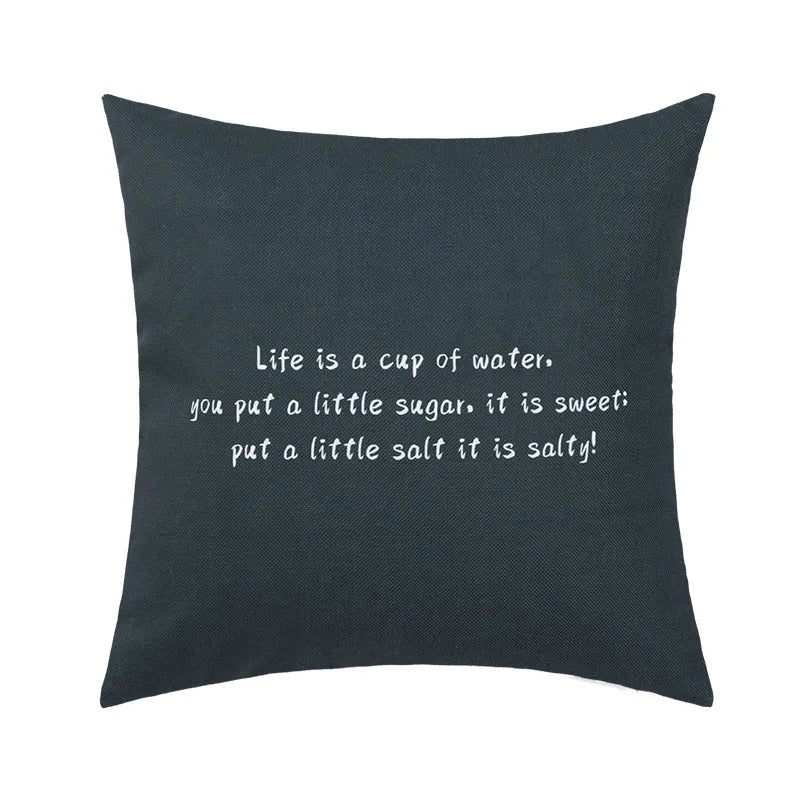 غطاء وسادة من الكتان القطني بطبعة هندسية تجريدية من DecorBites™، غطاء وسادة مزخرف على الطراز الاسكندنافي