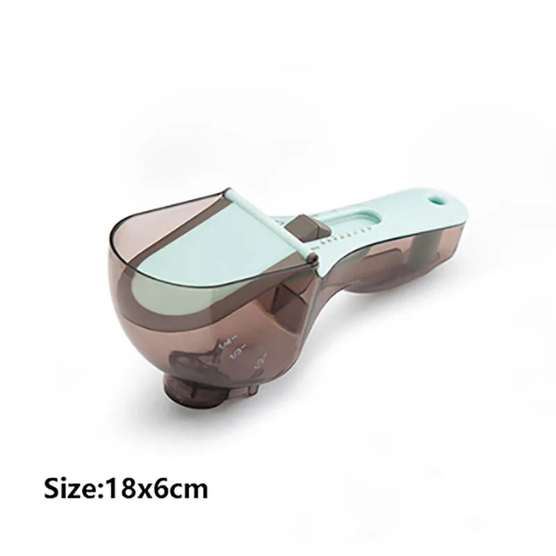 Juego de 2 tazas y cucharas medidoras ajustables DecorBites™ | Cucharas de cocina versátiles