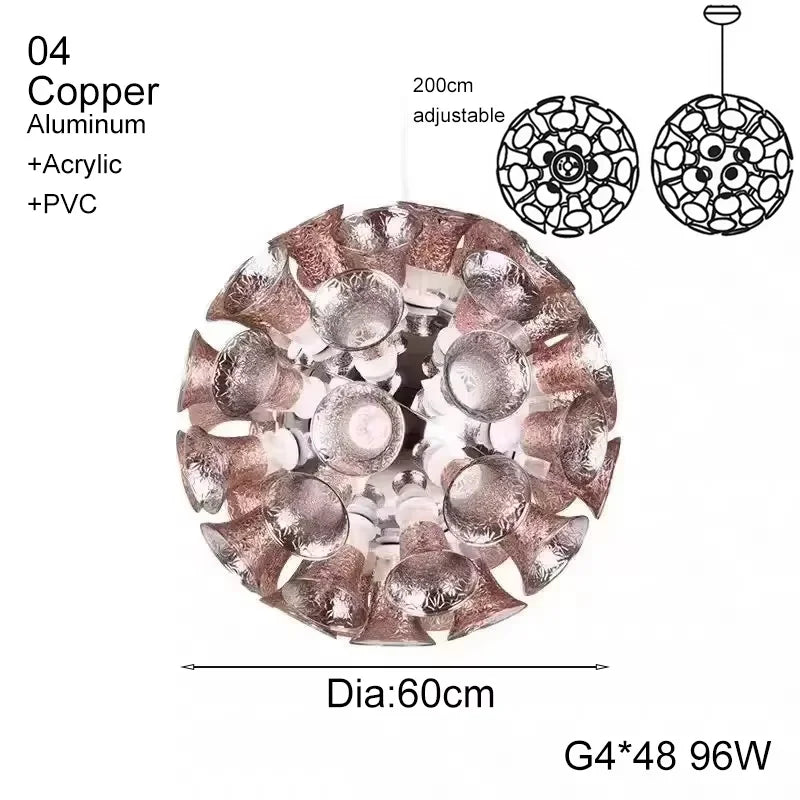 DecorBites™ Designer Luxury Chalice Lamp for Living Room Bedroom Hotel Project Décor Home LED Suspension Luminaire