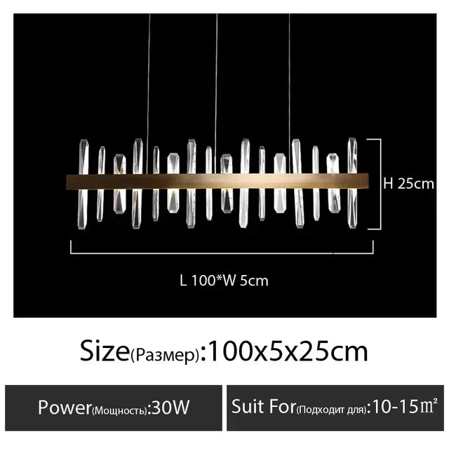 DecorBites™ K9 Crystal LED Round Chandelier for Kitchen Living Room Bedroom Decor