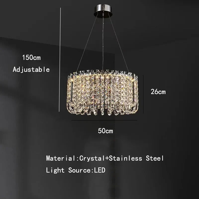 DecorBites™ Crystal Pendant Ceiling Lamp LED Luxury Hanging Light