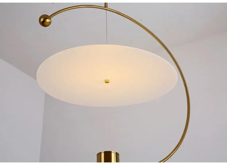 DecorBites™ Gold Iron Painted LED Pendant Light for Home Decor and Dining Room