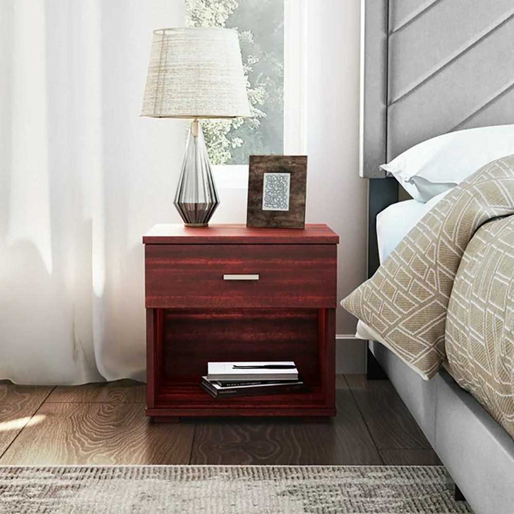 Ulf - Modern Black Nightstand Small Bedside Table