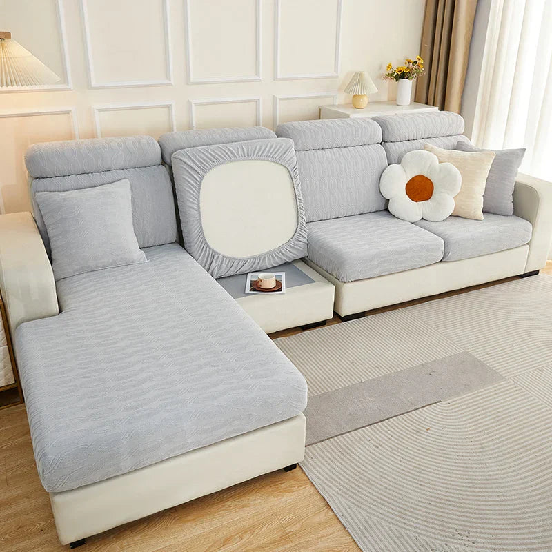 Fundas para sofá DecorBites™ Jacquard, protectoras para muebles, elásticas y lavables