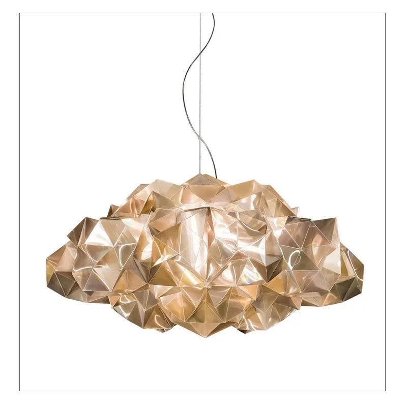 DecorBites™ Clouds White Gold Pendant Light