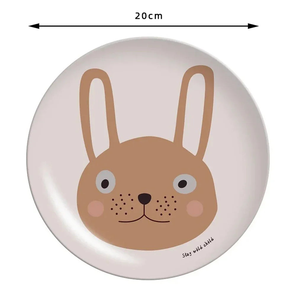 DecorBites™ Animal Print Bamboo Fiber Salad Plate Kitchen Tableware