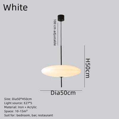 DecorBites™ Black Acrylic Pendant Light: Modern Italy Style for Kitchen, Dining Room, Hotel, Bar