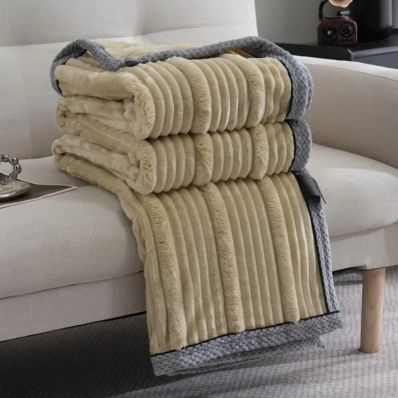 DecorBites™ Light Luxury Sofa Blanket: Cozy Warmth for Home, Office, and Bedroom