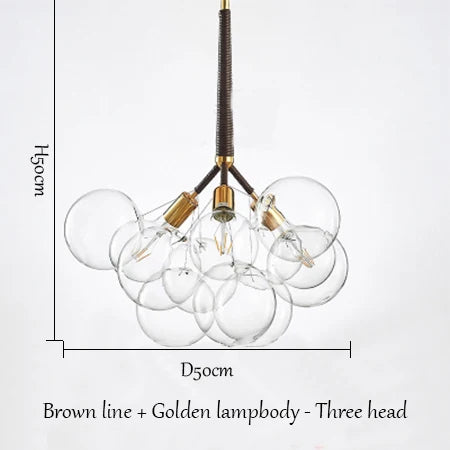 DecorBites™ Bubble Chandelier: High Quality LED Lighting for Bedroom and Lounge
