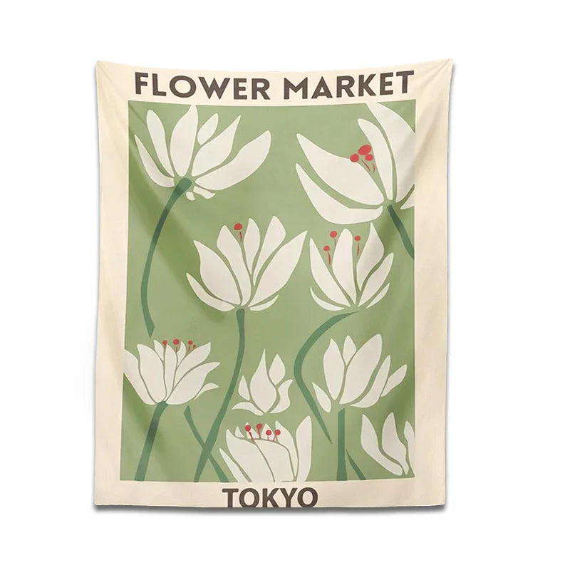 DecorBites™ Dreamy Flower Tapestry Wall Hanging for Bedroom Dorm Decor