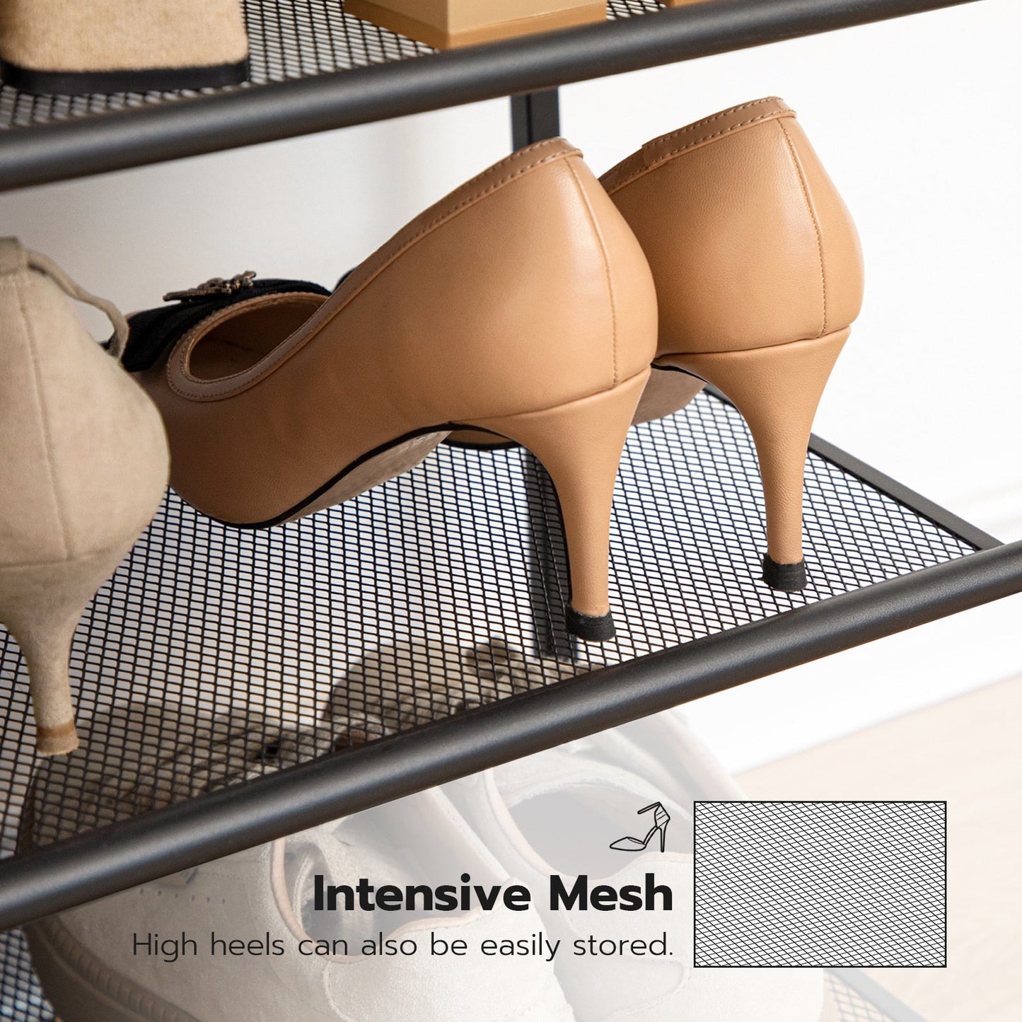 Viveka - Shoe Rack for Entryway Metal Shoe Rack