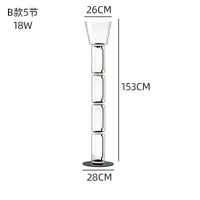 DecorBites™ Glass LED Floor Lamp for Modern Interior Decor