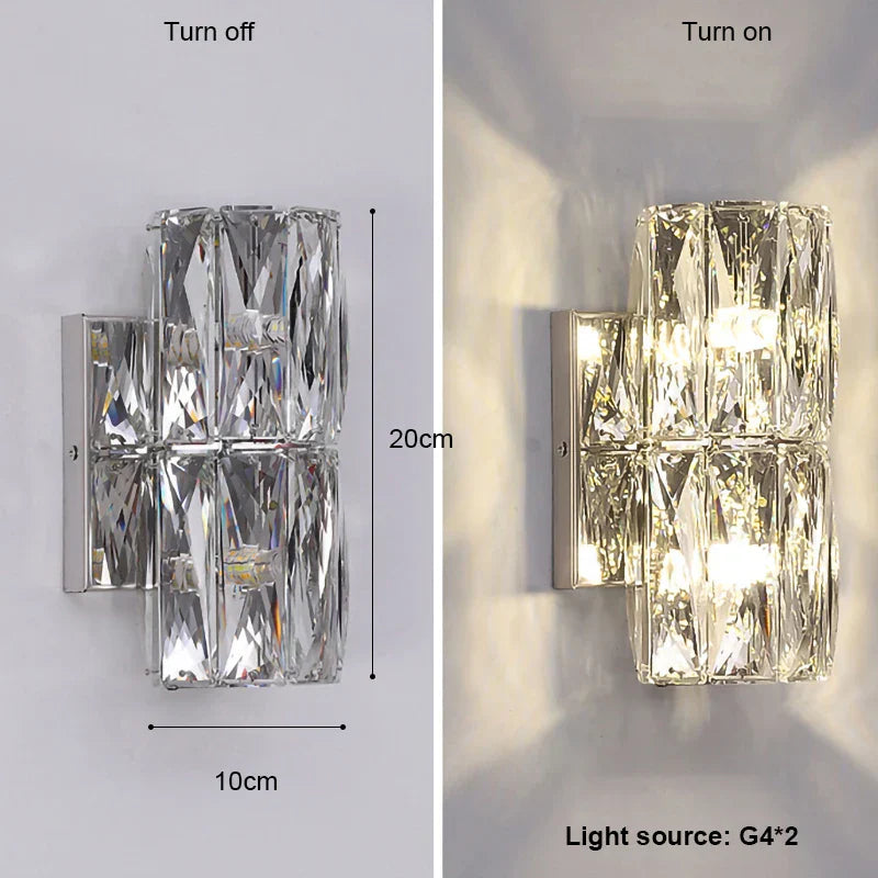 DecorBites™ K9 Crystal LED Wall Lamp: Modern Luxury Nordic Sconces for Home Lighting