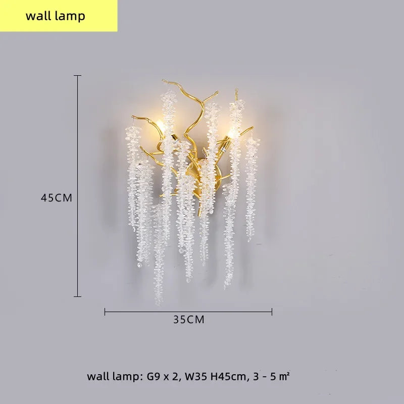 DecorBites™ Gold Aluminium Branch Pendant Light Chandelier for Modern Dining Room Decor