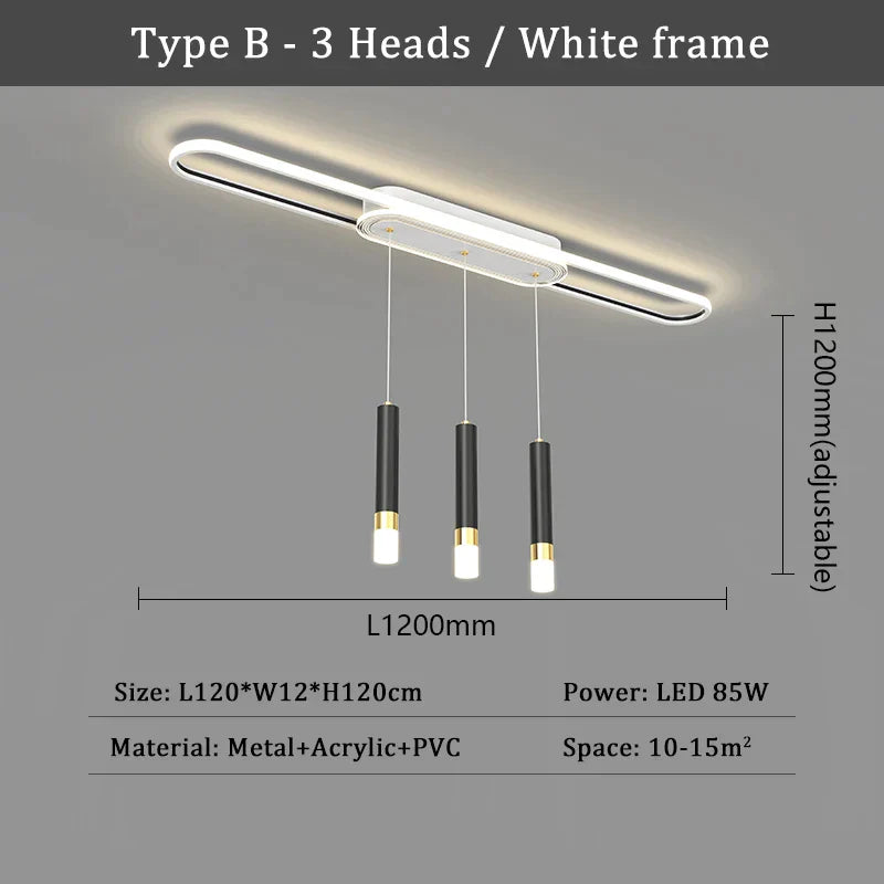 DecorBites™ LED Chandelier: Modern Ceiling Lighting for Living Dining Bedroom Kitchen Aisle