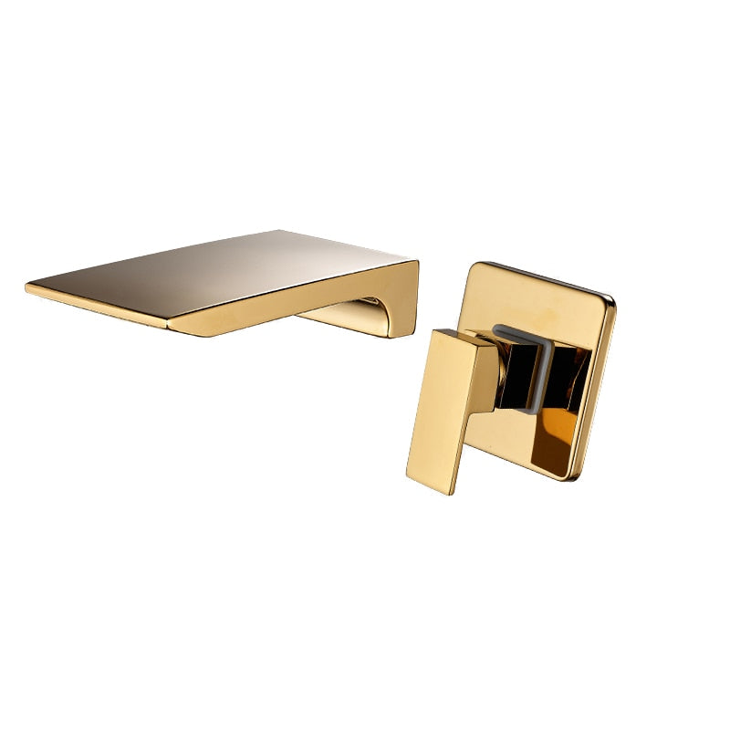 Kelsye - Modern Wall Mount Waterfall Bathroom Faucet