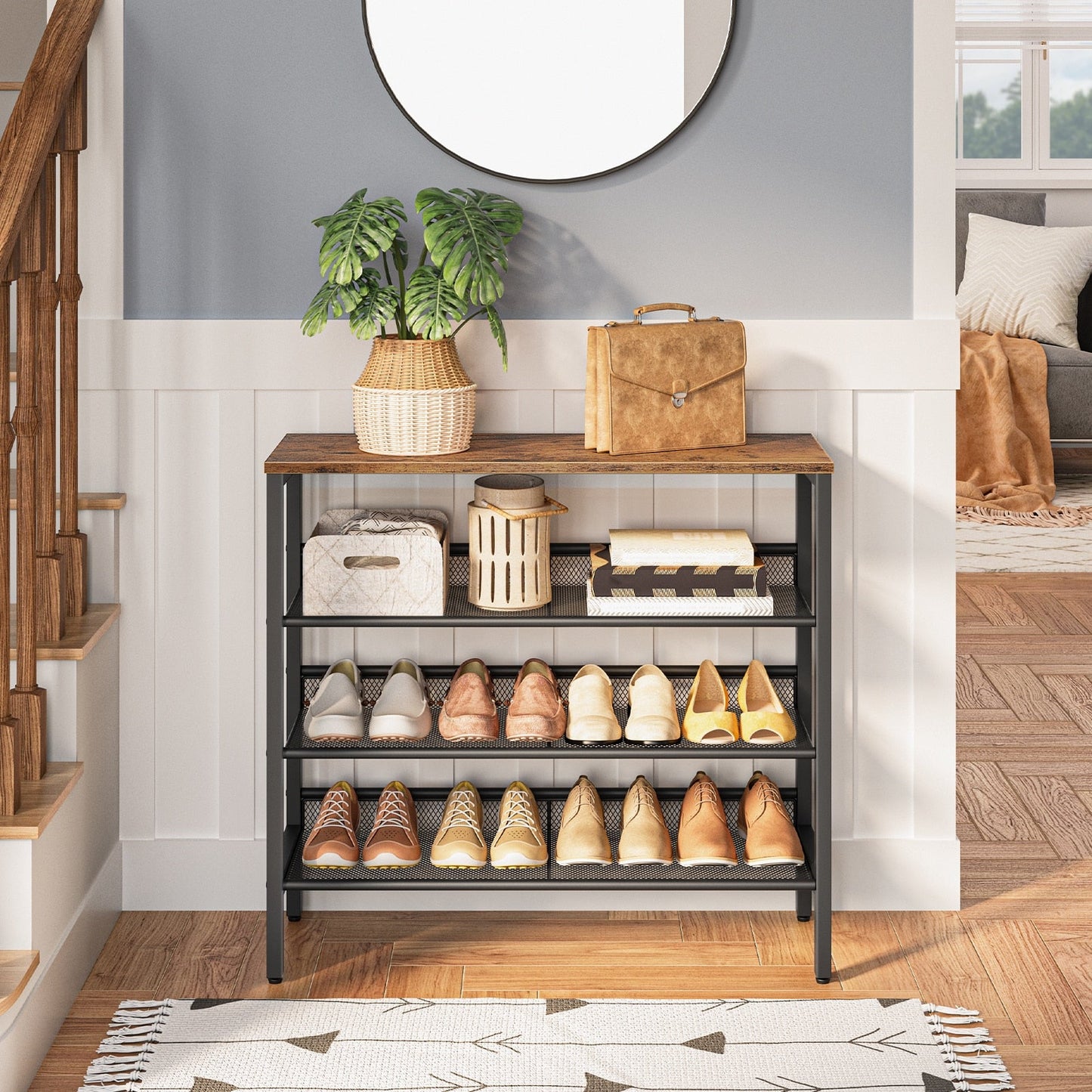 Albin - Shoe Rack for Entryway Metal Shoe Rack Small Shoe Rack