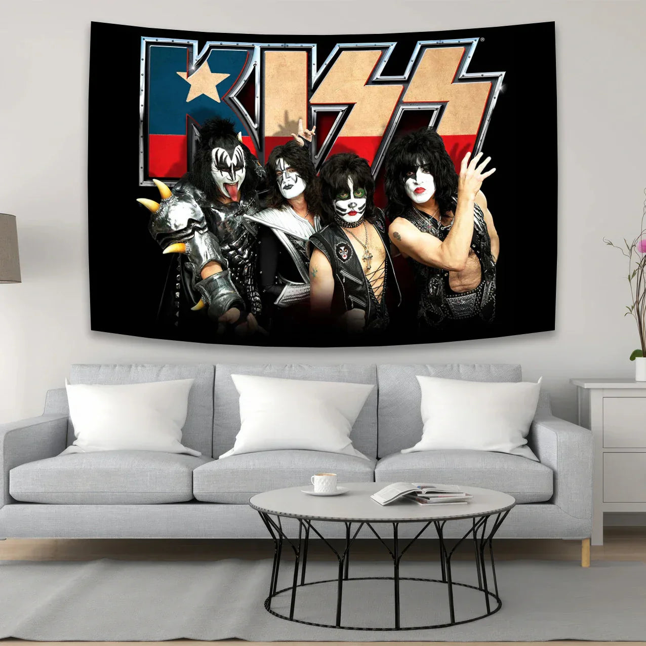 DecorBites™ KISS Band Canvas Tapestry Wall Art Decor for Living Room & Bedroom