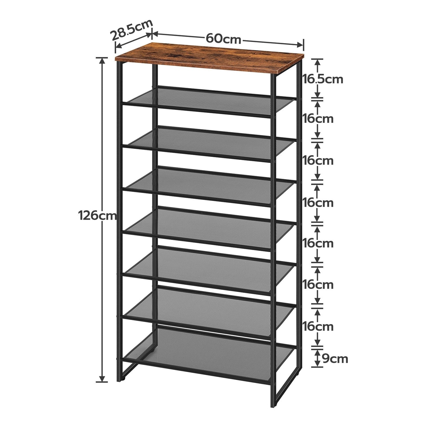 Viveka - Shoe Rack for Entryway Metal Shoe Rack
