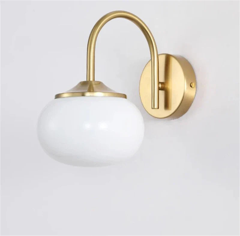 DecorBites™ Glass Ball Wall Lamp: Modern Pink & White Stylish Lighting Fixture for Living Room