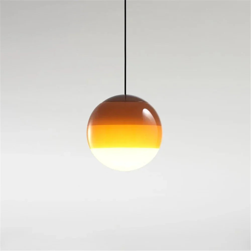 Nordische Minimalistische Farbverlauf-Glas-Kuppel-Hängeleuchten Restaurant Café Kinderzimmer Schaufenster-Dekoration LED-Licht