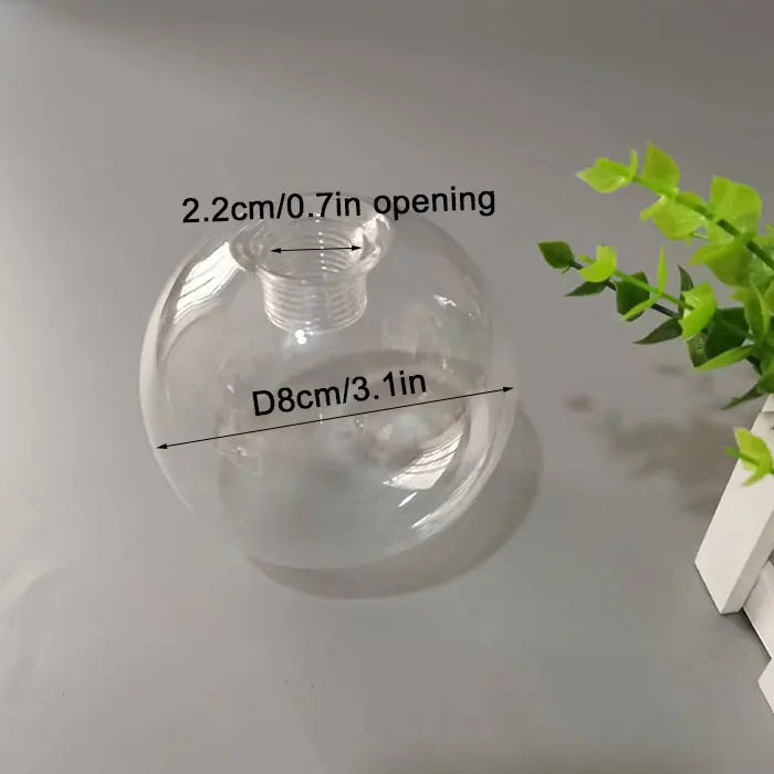 DecorBites™ Clear Glass Pendant Lamp Shade with 2.2cm Thread for Chandeliers & Hanging Lights