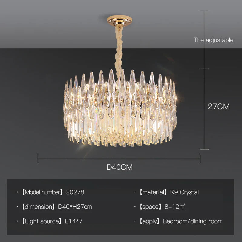 DecorBites™ Crystal Chandelier Duplex Spiral Staircase Post-modern Luxury Light