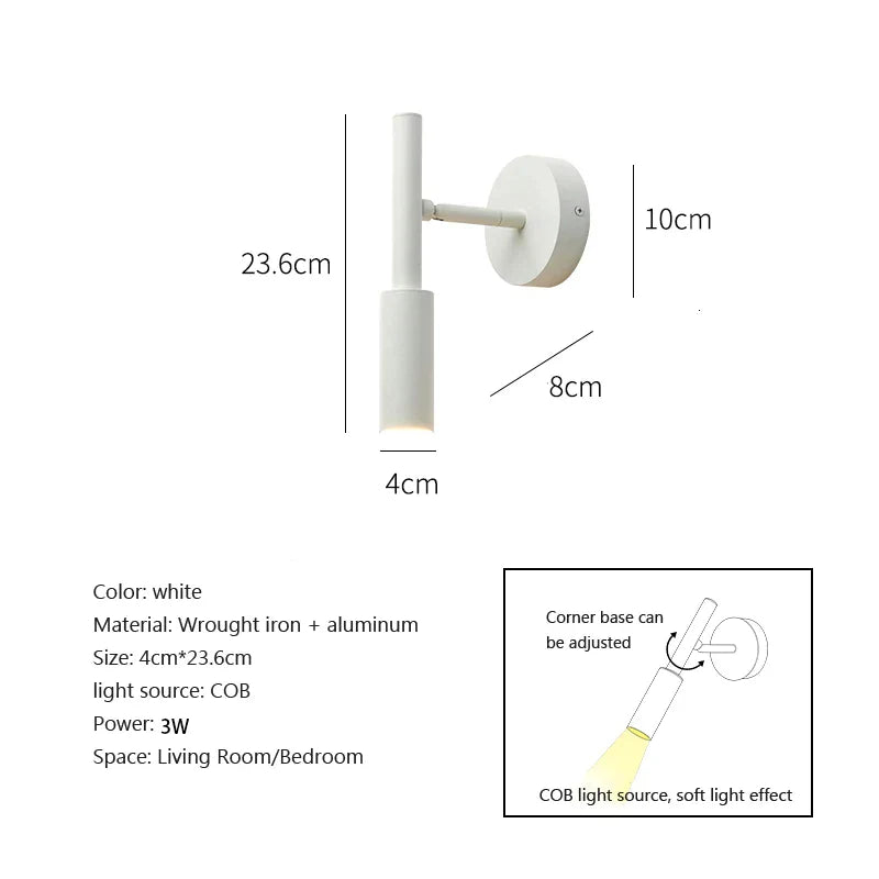 DecorBites™ LED Wall Lamp Night Light for Bedroom Bedside Reading Living Room Decor