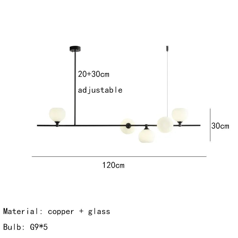 DecorBites™ Brass and White Glass Pendant Lamp with Adjustable Height