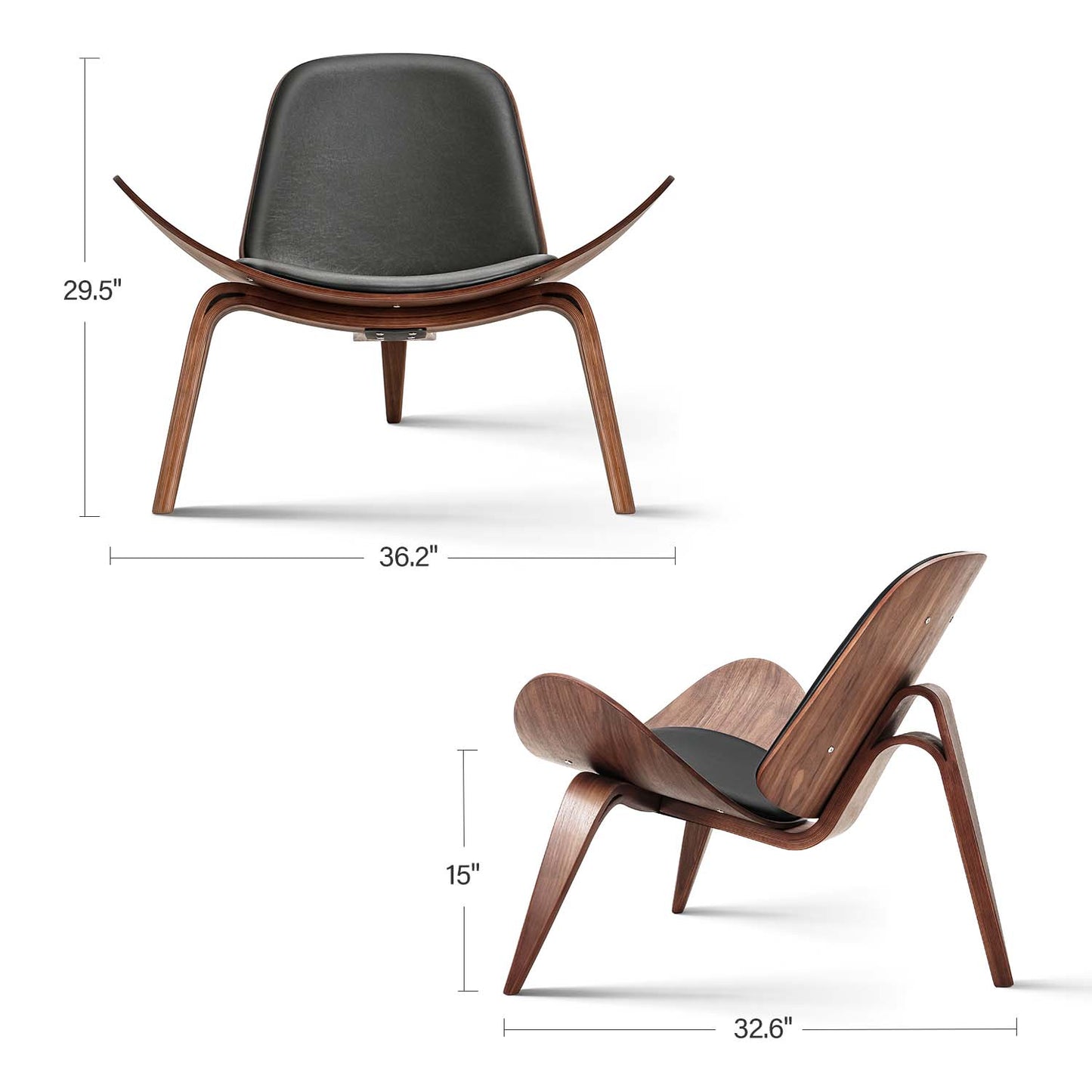 Dagmar - Modern Nordic Wooden Chair Accent Chairs Reading Chair