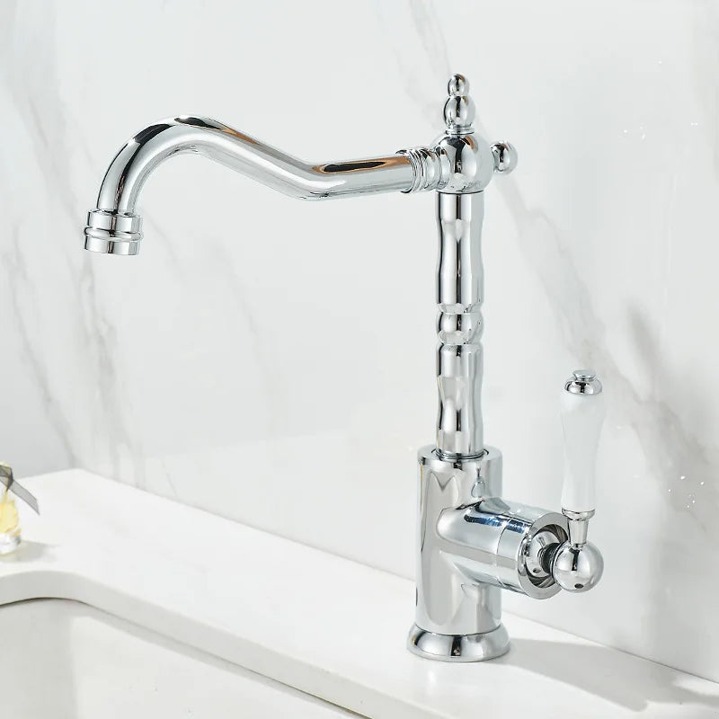 DecorBites™ Gold Black Brass Bathroom Kitchen Faucet - Sink Mixer for Hot Cold Water