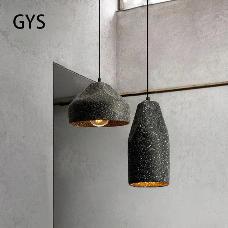 DecorBites™ Industrial Style Pendant Chandelier, Grey/Black E27 Lamp for Bedroom, Coffee Shop, Bar