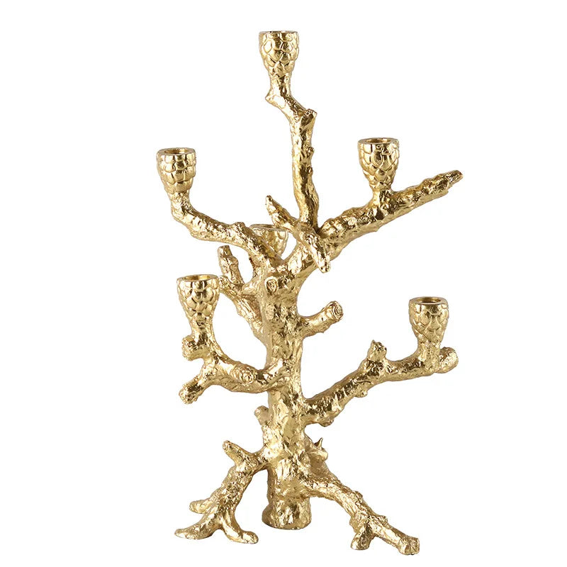 DecorBites™ Golden Bough Candelabrum Tree Candlestick Holder for Wedding Decoration