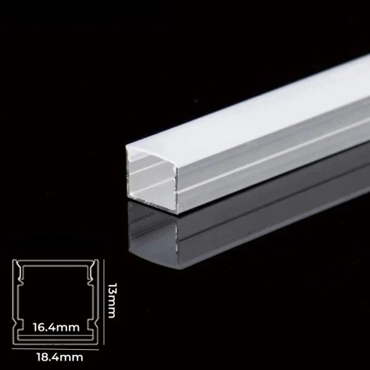 DecorBites™ LED Aluminum Profiles Corner Channel with Transparent/Milky Diffuser for Strip Lights