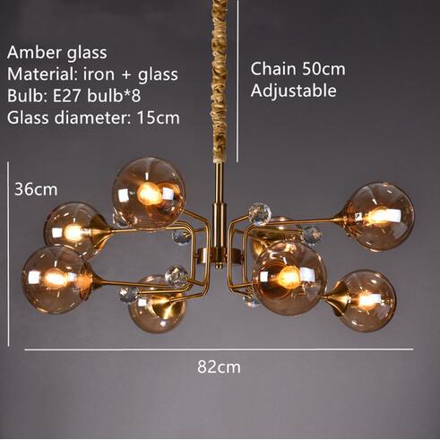 Eira - Glass bubble chandelier Kitchen Island light