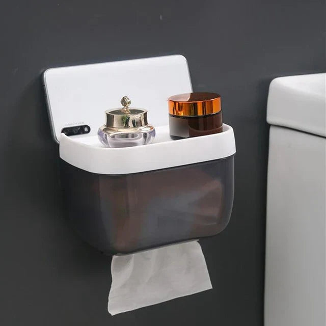 DecorBites™ Induction Light Toilet Paper Holder with Storage Rack