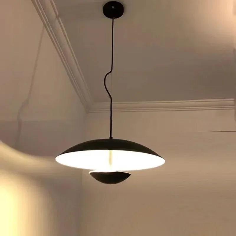 Nordic Wood Grain Black Ring Pendant Light