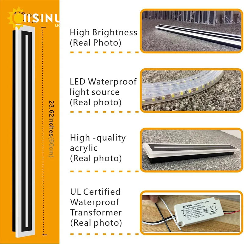 DecorBites™ LED Outdoor Wall Lamp IP65 Waterproof Aluminum Lighting Fixture