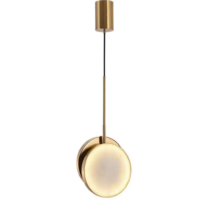 DecorBites™ Golden Marble LED Pendant Light: Luxe Nordic Minimalist Decor for Living & Dining Rooms