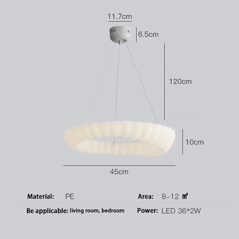 DecorBites™ Cloud LED Chandelier Modern Nordic Ceiling Lamp Ring Lighting