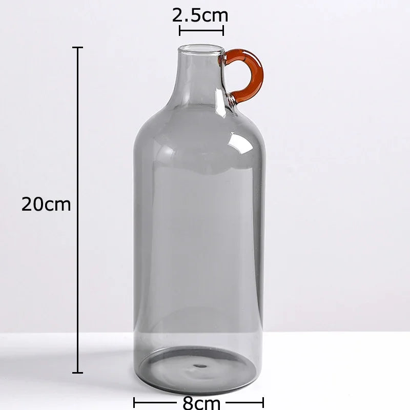 DecorBites™ Clear Glass Vase Hydroponics Plant Pot Room Decor Floral Vases Aesthetic Pieces